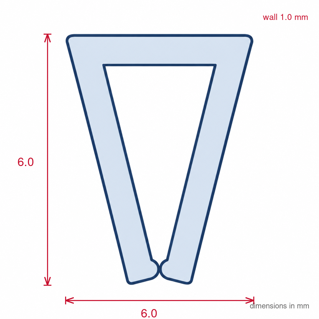 6mm Plastic Binder Bar White - 12 x 2.44m Lengths