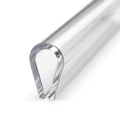 Clear Round Edging Binder Bars - 4mm Thick, Pack of 12, 2.44m Each