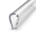 Clear Round Edging Binder Bars - 4mm Thick, Pack of 12, 2.44m Each
