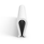 4mm Plastic Round Binder Bar White - 12 x 2.44m Lengths