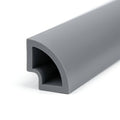 12.5mm Plastic Hollow Quadrant Light Grey - 12 x 2.44m Lengths