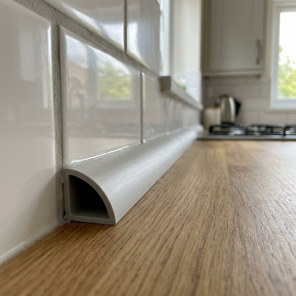 Vanilla Plastic Quadrant Moulding - 12.5mm x 12 x 2.44m Lengths