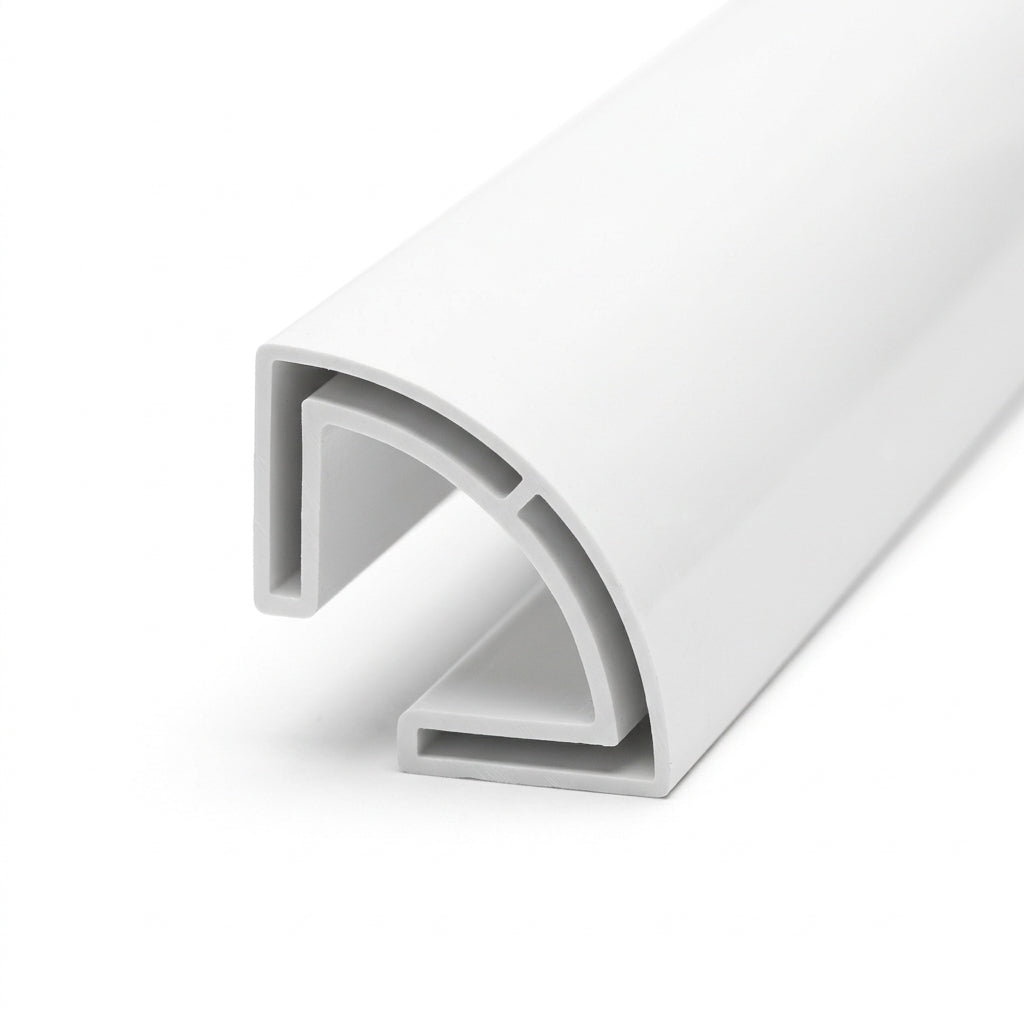 Plastic Decorative Quadrant Moulding White 12.5mm - 12 x 2.44m Lengths