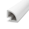 White Plastic Quadrant Moulding - 19mm x 12 x 2.44m Lengths