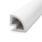White Plastic Quadrant Moulding - 19mm x 12 x 2.44m Lengths