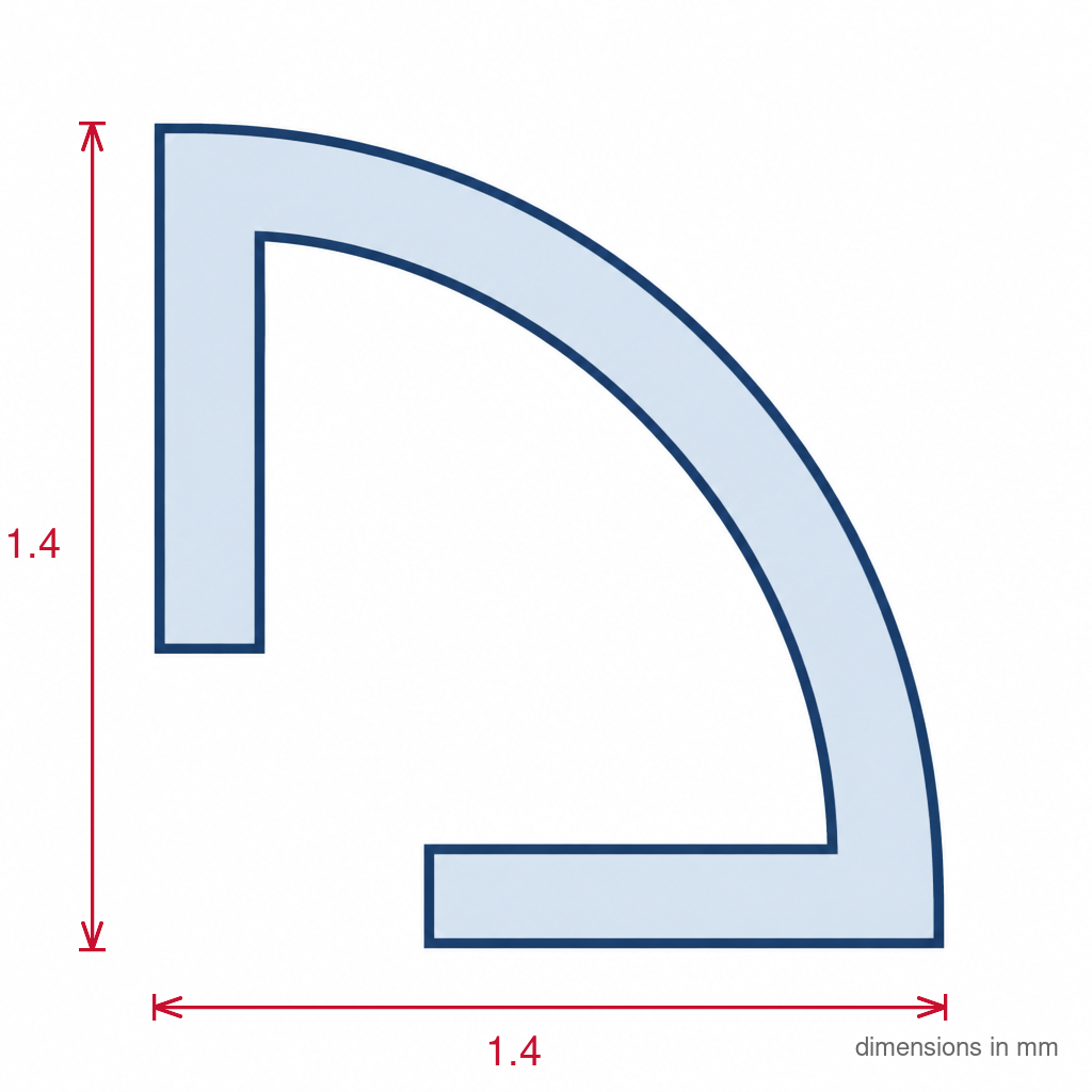 White Plastic Quadrant Moulding - 19mm x 12 x 2.44m Lengths