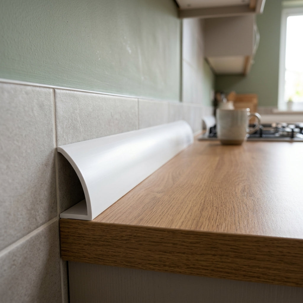 White Plastic Quadrant Moulding - 19mm x 12 x 2.44m Lengths