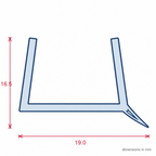 19mm Plinth Seal Clear - Pack of 5, 3m Each