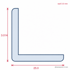 25mm Heavy Duty PVC Plastic Angle Nut Brown - 10 x 3m Lengths