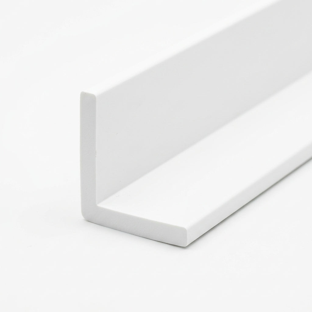 White Heavy Duty PVC Angle - 25mm x 10 x 3m Lengths