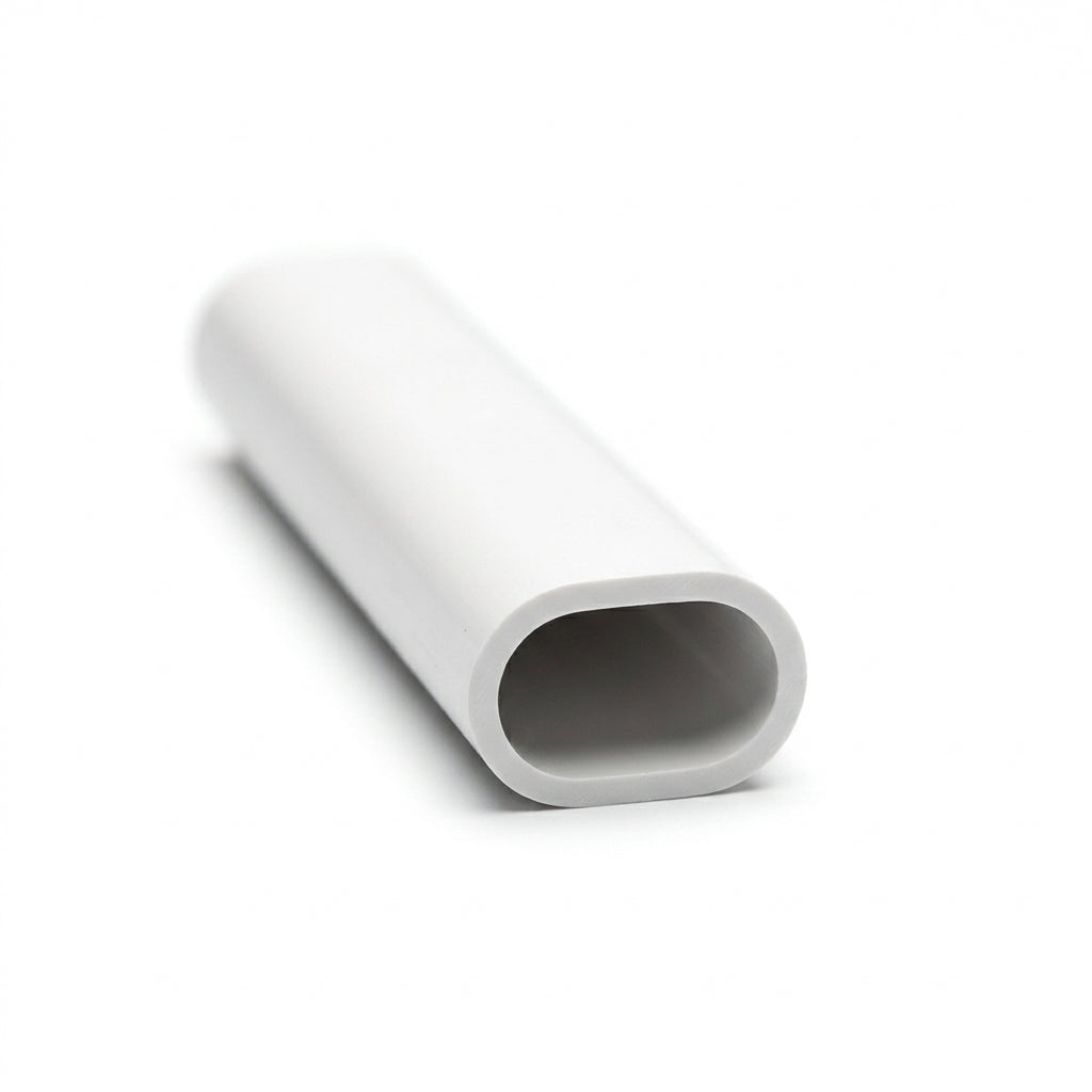 Oval PVC Conduit White 12.5mm - Pack of 12, 2.44m Each