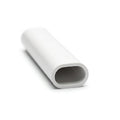 Oval PVC Conduit White 12.5mm - Pack of 12, 2.44m Each