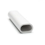 Oval PVC Conduit White 12.5mm - Pack of 12, 2.44m Each