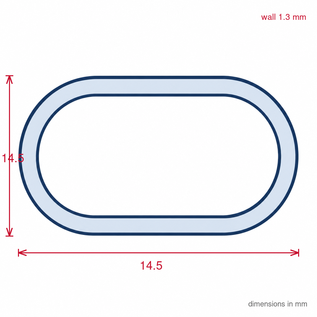 Oval PVC Conduit White 12.5mm - Pack of 12, 2.44m Each
