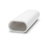 Oval PVC Conduit White - 19mm Diameter, Pack of 12, 2.44m Each