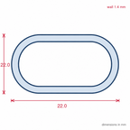 Oval PVC Conduit White - 19mm Diameter, Pack of 12, 2.44m Each