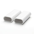 Oval PVC Conduit White - Pack of 12, 25mm x 2.44m Lengths