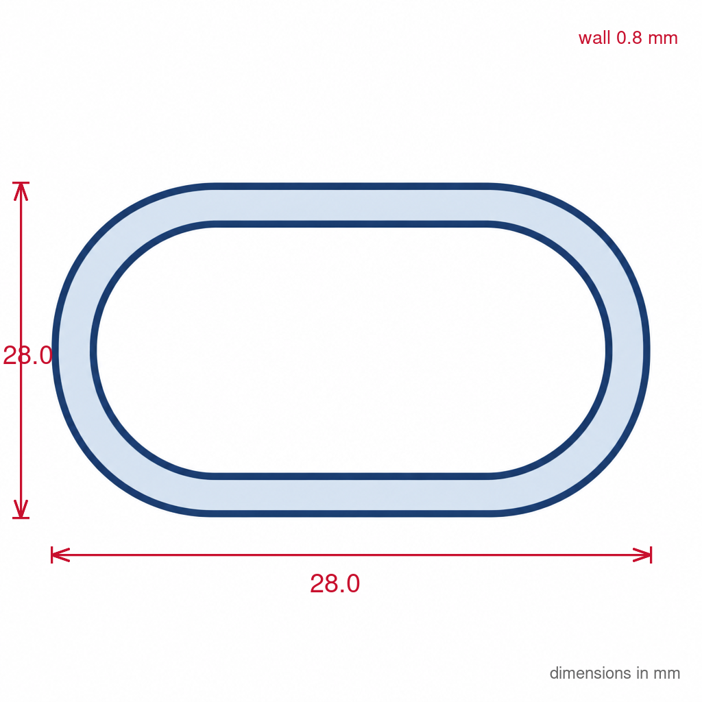Oval PVC Conduit White - Pack of 12, 25mm x 2.44m Lengths
