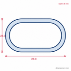 Oval PVC Conduit White - Pack of 12, 25mm x 2.44m Lengths