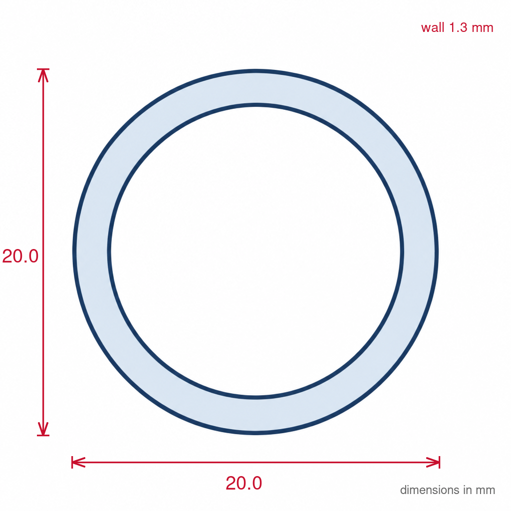 Rigid PVC Round Conduit White - Pack of 12, 20mm x 2.44m Each