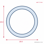 Rigid PVC Round Conduit White - Pack of 12, 20mm x 2.44m Each