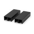 Black 6mm Rigid PVC Sliding Track - Double Track T Centre Leg - 12 x 2.44m Lengths
