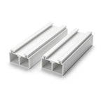 White 6mm Plastic Double Track Top Rail - 12 x 2.44m Lengths