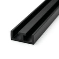 Black PVC Sliding Door Track - 6mm T Centre Leg - 12 x 2.44m Lengths