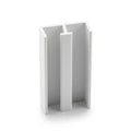 White 19mm Plastic Double Track - Pack of 6, 2.44m Each