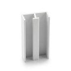 White 19mm Plastic Double Track - Pack of 6, 2.44m Each