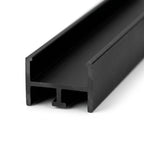 Black Rigid PVC Sliding Track - 19mm Wide, 6 x 2.44m Lengths