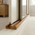 Rigid PVC Sliding Track Teak - 19mm x 6 x 2.44m Lengths