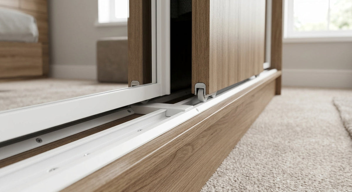 19mm Plastic Bottom Track White - 6 x 2.44m Lengths