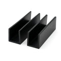 16mm Plastic C Section Black - Pack of 12, 2.44m Each