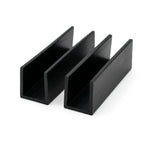 16mm Plastic C Section Black - Pack of 12, 2.44m Each