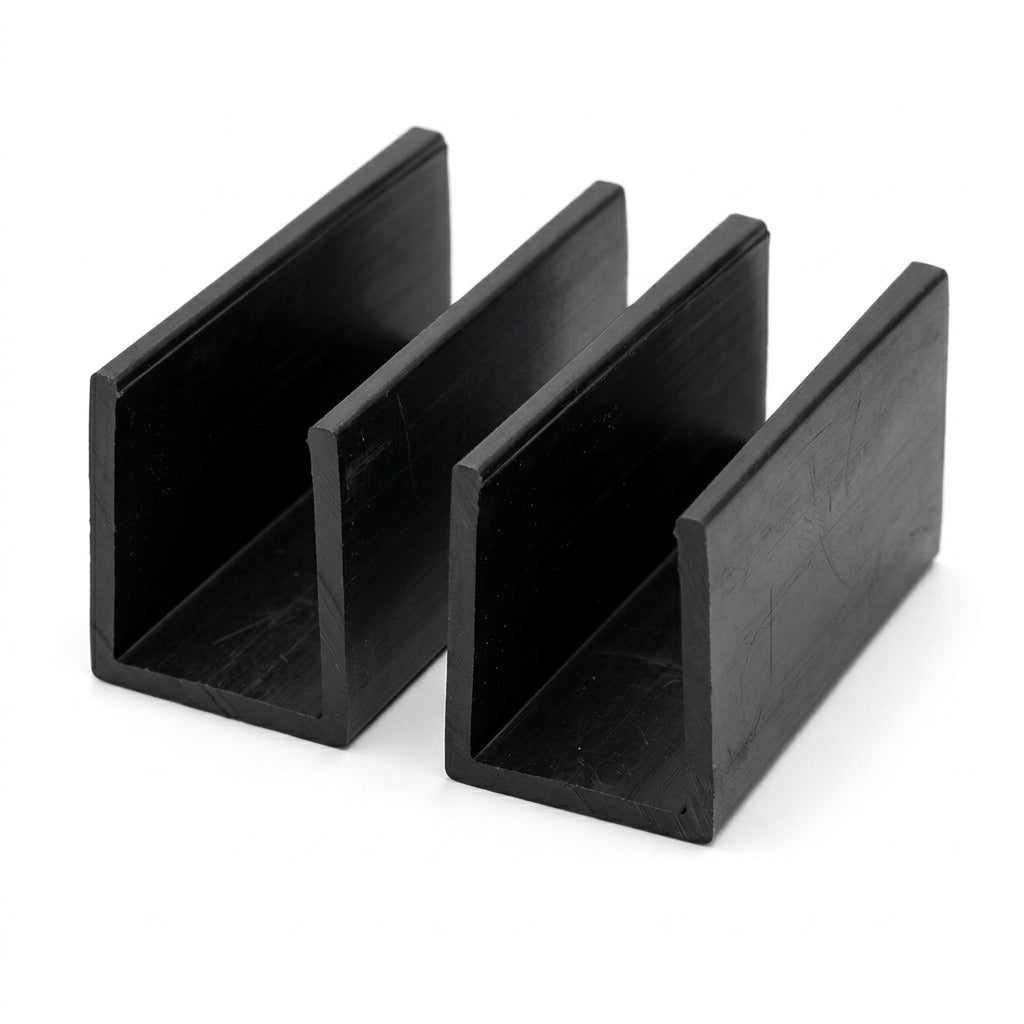 16mm Plastic C Section Vanilla - Pack of 12, 2.44m Each