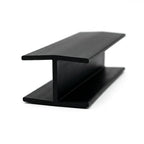 16mm Plastic H Section Black - Pack of 12, 2.44m Each