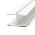 16mm Plastic H Section Joint White - Pack of 12, 2.44m Each