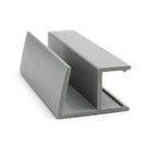 16mm Plastic L Section Light Grey - Pack of 12, 2.44m Each