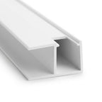 16mm Plastic L Section White - Pack of 10, 3m Each
