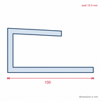 10mm Plastic J Section Capping White - Pack of 12, 2.54m Each