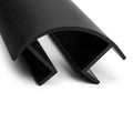 16mm Round Plastic Corner Black - Pack of 6, 2.44m Each