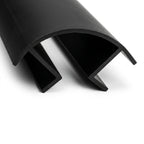 16mm Round Plastic Corner Black - Pack of 6, 2.44m Each