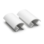 16mm Round Plastic Corner White - Pack of 6, 2.44m Each