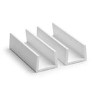 12.5mm Plastic Clip On Edging White - Pack of 12, 2.44m Each
