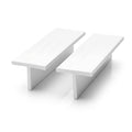 19mm Plastic T Section White - Pack of 12, 2.44m Each