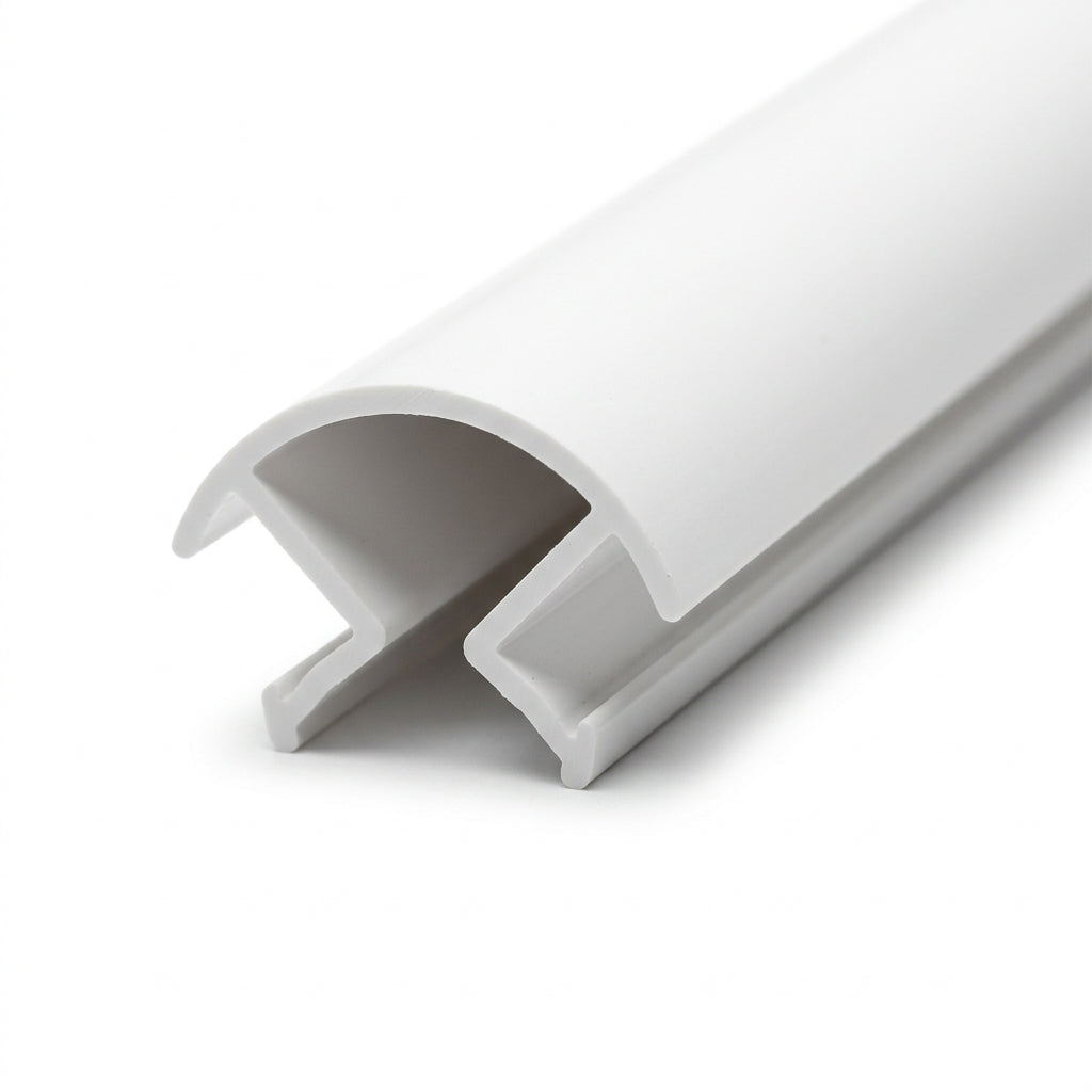 19mm Round Plastic Corner White - Pack of 5, 3m Each