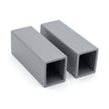 19mm Plastic C Section Light Grey - Pack of 12, 2.44m Each