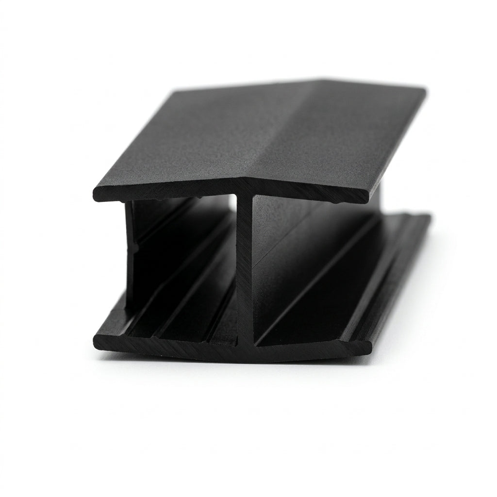 19mm Plastic H Section Black - Pack of 10, 3m Each