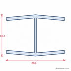 19mm Plastic H Section Black - Pack of 10, 3m Each